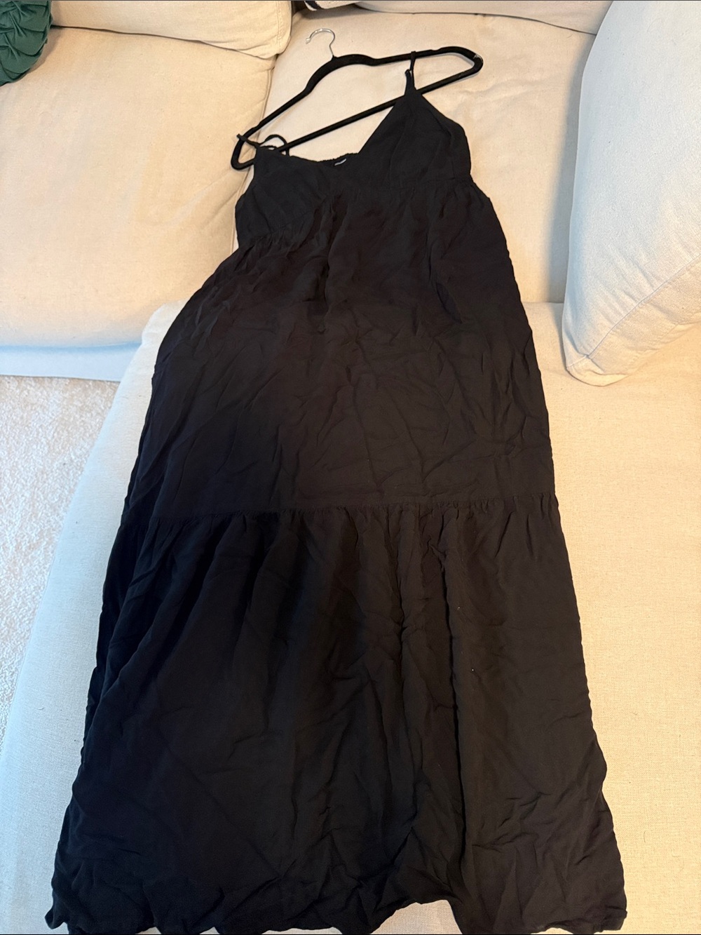 Black Sleeveless V-Neck Maxi Dress - Classic Women's Summer Dress